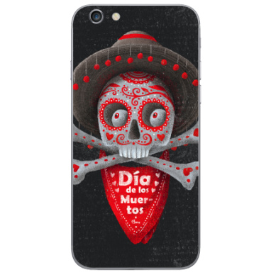 Череп с сомбреро Día de los Muertos яркий арт - Виниловые наклейки на iPhone 6, 6s - купить в Москве, страница 45