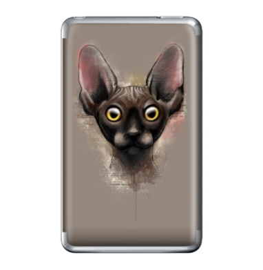 Стильный портрет кошки сфинкс в винтажном стиле - Виниловые наклейки на iPod Classic, страница 23