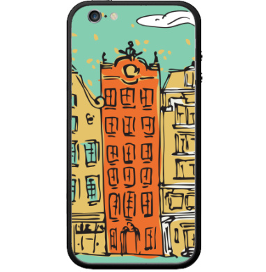 Открытка с видом Амстердама в стиле hand-drawn - Виниловые наклейки на Бампер на iPhone 6 - купить в Москве, страница 10