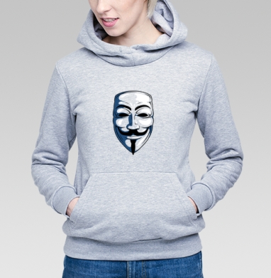 Anonymous / Анонимус, Толстовка Женская серый меланж 340гр, утепленная