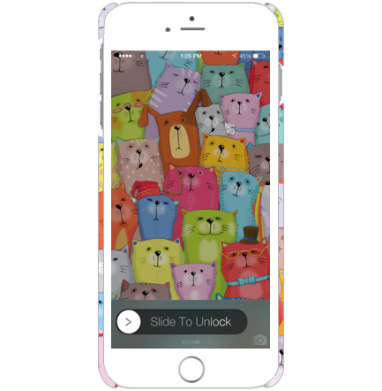 Веселое скопление улыбчивых мультяшных котов - Чехол матовый для iPhone 6 plus купить, страница 23