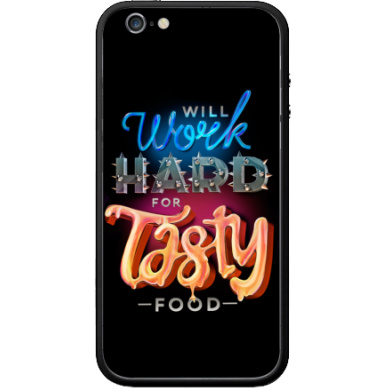 Буду работать за ВКУСНУЮ еду - Виниловые наклейки на Бампер на iPhone 6 - купить в Москве, страница 2