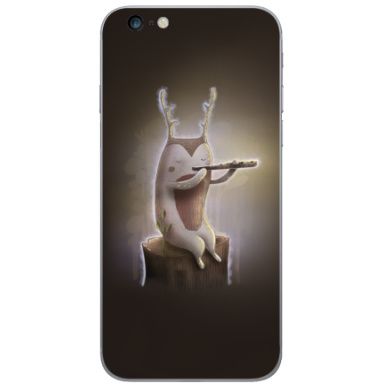 Милый лесной музыкант на пне с флейтой - Виниловые наклейки на iPhone 6 plus - купить в Москве, страница 31