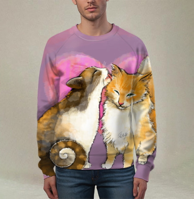 Кошачий поцелуй, Свитшот мужской 3D