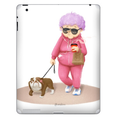 Активная стильная бабушка в розовом костюме - Наклейки на iPad, страница 19