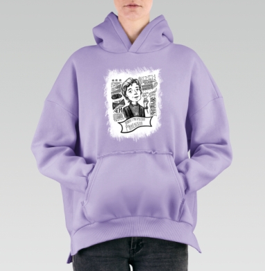 Цитаты Раневской - Женское лавандавое худи Hoodie Mjhigh Lavanda - купить в интернет-магазине Maryjane в Москве
