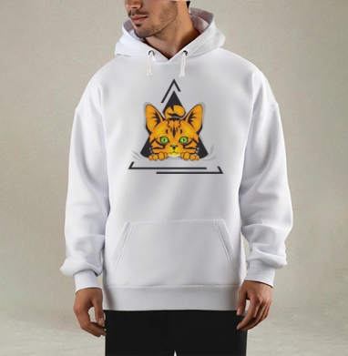 Кот, просто кот, Толстовка Mjhigh, утепленная