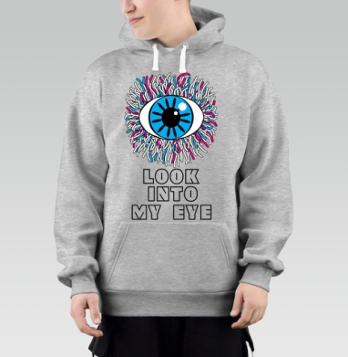 Циклопический гипнотический глаз с ворсинками / LOOK INTO MY EYE, Толстовка Mjhigh–Mel, утепленная
