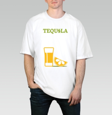 Яркий минималистичный плакат TEQUILA с мексиканским стилем - Магазин футболок klevcov - Дизайнерские принты