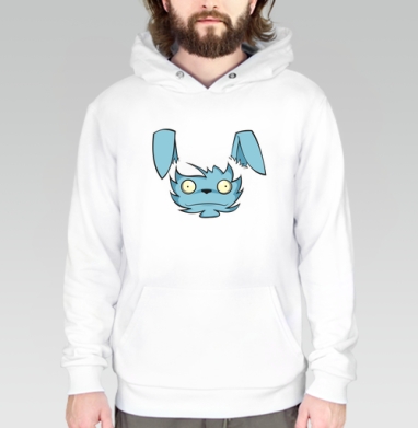 Mad Blue Rabbit – Безумный голубой кролик в дикой мимике зверя - Магазин футболок ToyFish - Дизайнерские принты