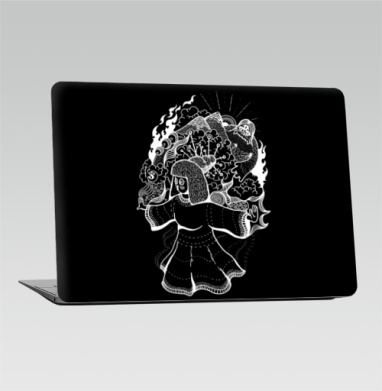 Мистический дудлинг с медитирующей фигурой - Наклейки на 2010-2017 – Macbook Air, страница 17