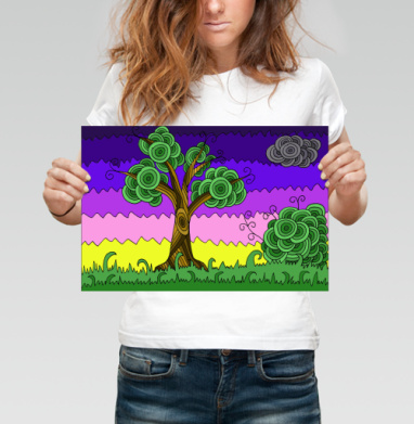 Doodle Sunset / Дудл закат - Магазин футболок lw_pattern - Дизайнерские принты