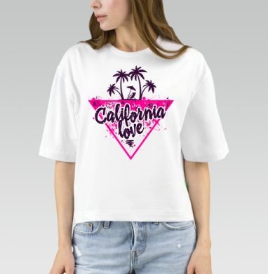 California love яркая романтика пальмовой вечеринки, Футболка женская оверсайз Mido