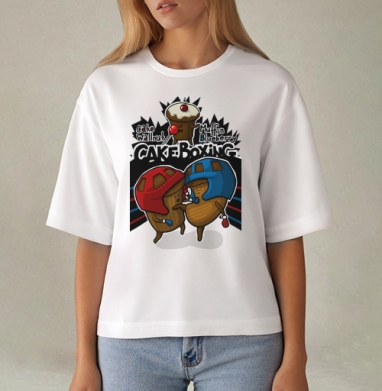 Боксерский поединок кексов: Cake Walnut vs Muffin Blueberry - Funny T-Shirts For Cheerful Life