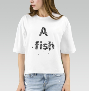 Декоративный постер «A fish» в винтажном стиле, Футболка женская оверсайз Mido