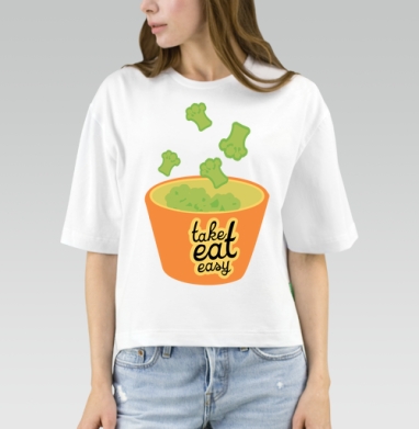 take eat easy 3 / Ешь легко 3, Футболка женская оверсайз Mido