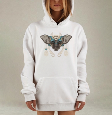 Арабский Кот с Бирюзовыми Украшениями кот с украшениями, Hoodie Mjhigh Dig, оверсайз, утепленная