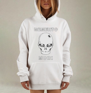 Напоминание о смерти с черепом жука Memento Mori, Hoodie Mjhigh Dig, оверсайз, утепленная