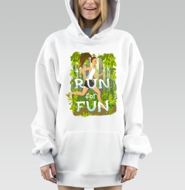 Бег для удовольствия, Hoodie Mjhigh Dig, оверсайз, утепленная