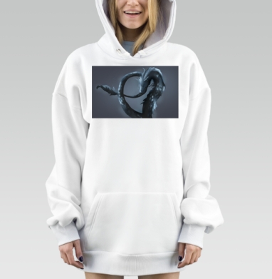 Дракон моря, Hoodie Mjhigh Dig, оверсайз, утепленная