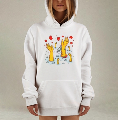 Ручной зверёк, Hoodie Mjhigh Dig, оверсайз, утепленная