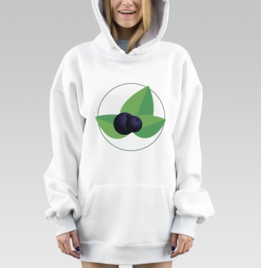 Черничное лето, Hoodie Mjhigh Dig, оверсайз, утепленная