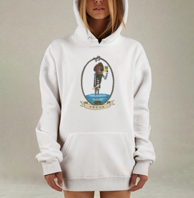 Пират с глубин, Hoodie Mjhigh Dig, оверсайз, утепленная