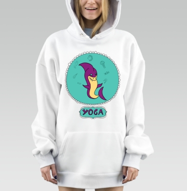 Акула йога, Hoodie Mjhigh Dig, оверсайз, утепленная
