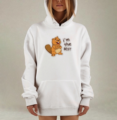 Бобер Борис, Hoodie Mjhigh Dig, оверсайз, утепленная