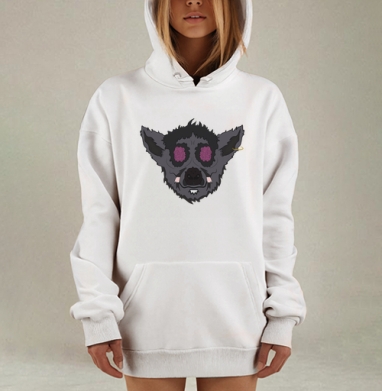 Лемур Великолепный, Hoodie Mjhigh Dig, оверсайз, утепленная