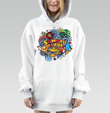 Летние Каникулы, Hoodie Mjhigh Dig, оверсайз, утепленная