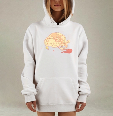 Конфетная игра, Hoodie Mjhigh Dig, оверсайз, утепленная