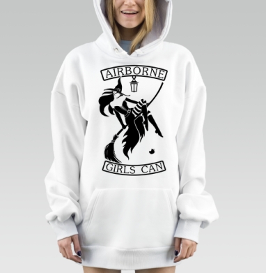 Airborne Girls: Сила свободы и магии, Hoodie Mjhigh Dig, оверсайз, утепленная