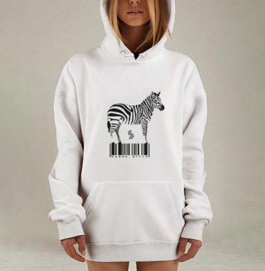 Зебра Стиль, Hoodie Mjhigh Dig, оверсайз, утепленная