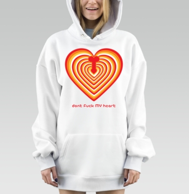 Эмоциональная боль и уязвимость сердце фаллос направлен, Hoodie Mjhigh Dig, оверсайз, утепленная
