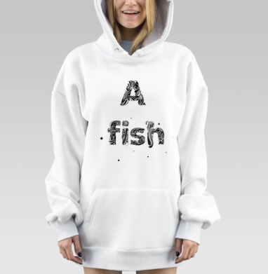 Декоративный постер «A fish» в винтажном стиле, Hoodie Mjhigh Dig, оверсайз, утепленная