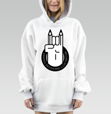 Подходит многим, Hoodie Mjhigh Dig, оверсайз, утепленная