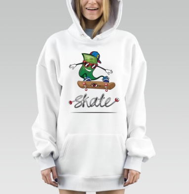 Skater BUCKS / Скейтерские баксы, Hoodie Mjhigh Dig, оверсайз, утепленная