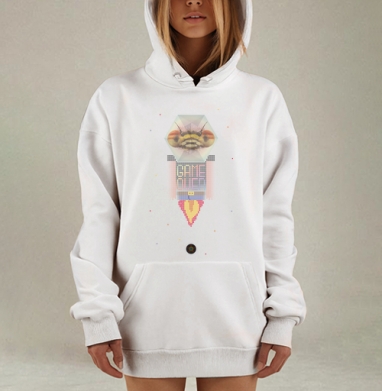 Space Team / Космическая команда, Hoodie Mjhigh Dig, оверсайз, утепленная