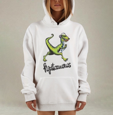 Хипстозаурус, Hoodie Mjhigh Dig, оверсайз, утепленная