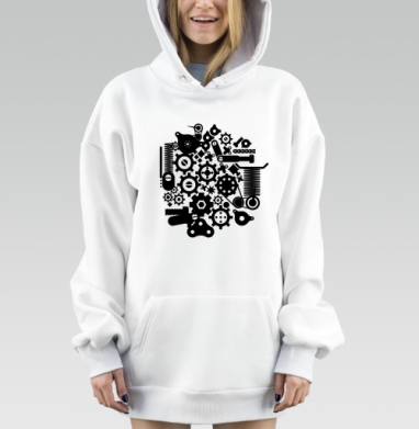 Я-РОБОТ!, Hoodie Mjhigh Dig, оверсайз, утепленная