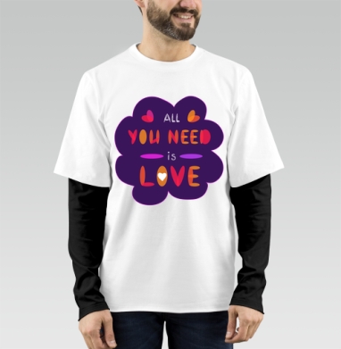 ALL YOU NNEED ... / Всё, что вам нужно, Футболка мужская лонгслив OneOne