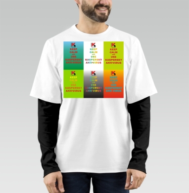 Плакаты KEEP CALM с логотипом Kaspersky, Футболка мужская лонгслив OneOne