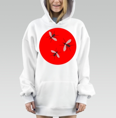 Летние Комары Навязчивое Насекомое Жаркое Время, Hoodie Mjhigh Dig, оверсайз, утепленная