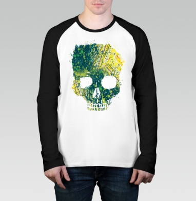 Токсичный череп, Футболка длинный рукав / Мужчинам / Реглан / Принт