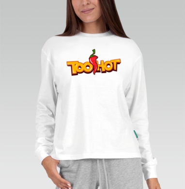 TooHot / СлишкомГорячо, Футболка лонгслив женская белая