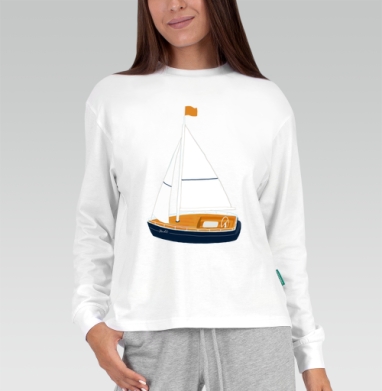 Yacht (Живая Азбука), Футболка лонгслив женская белая