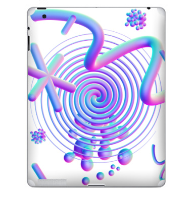 Динамичная 3D-абстракция с неоновым градиентом - Наклейки на iPad, страница 9