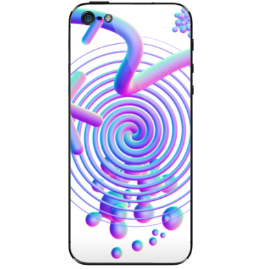 Динамичная 3D-абстракция с неоновым градиентом - Виниловые наклейки на iPhone 5 - купить в Москве, страница 8
