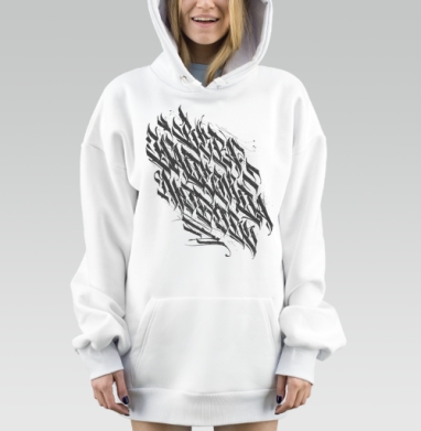 Городская каллиграфия с абстракцией urban art граффити, Hoodie Mjhigh Dig, оверсайз, утепленная